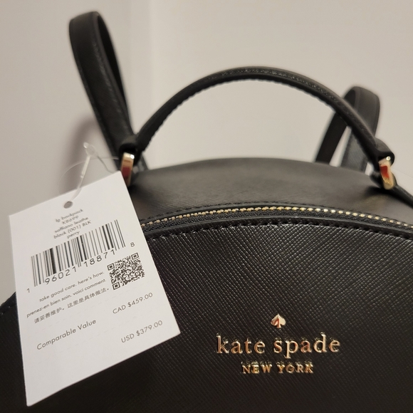 KATE SPADE New York - Perry Large Leather Backpack (black) - Picture 4 of 5